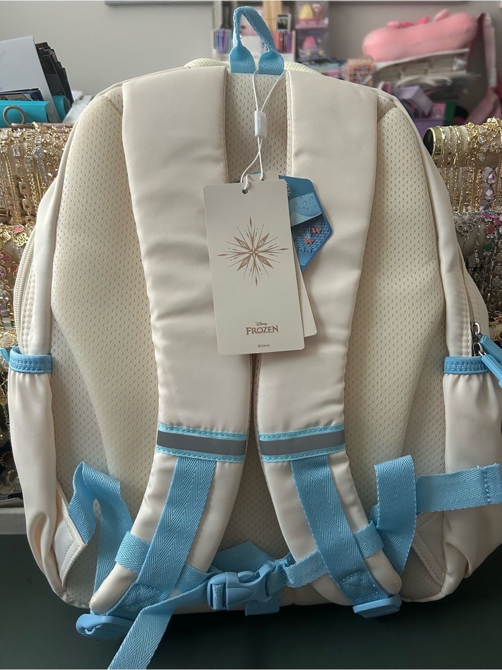Disney Cream Backpack with Light Blue Accents - Picture 3 of 5